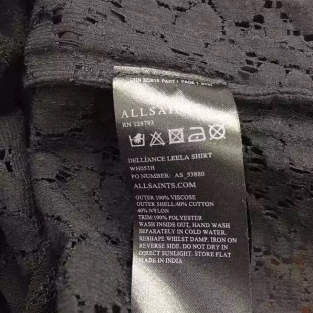 All Saints Dalliance Leela Lace Shirt - Picture 4 of 6